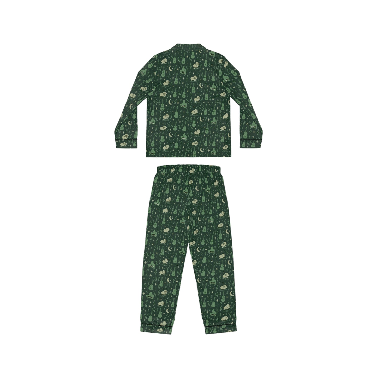 Satin Pajamas for Women - Music Eternal Sheepy Design