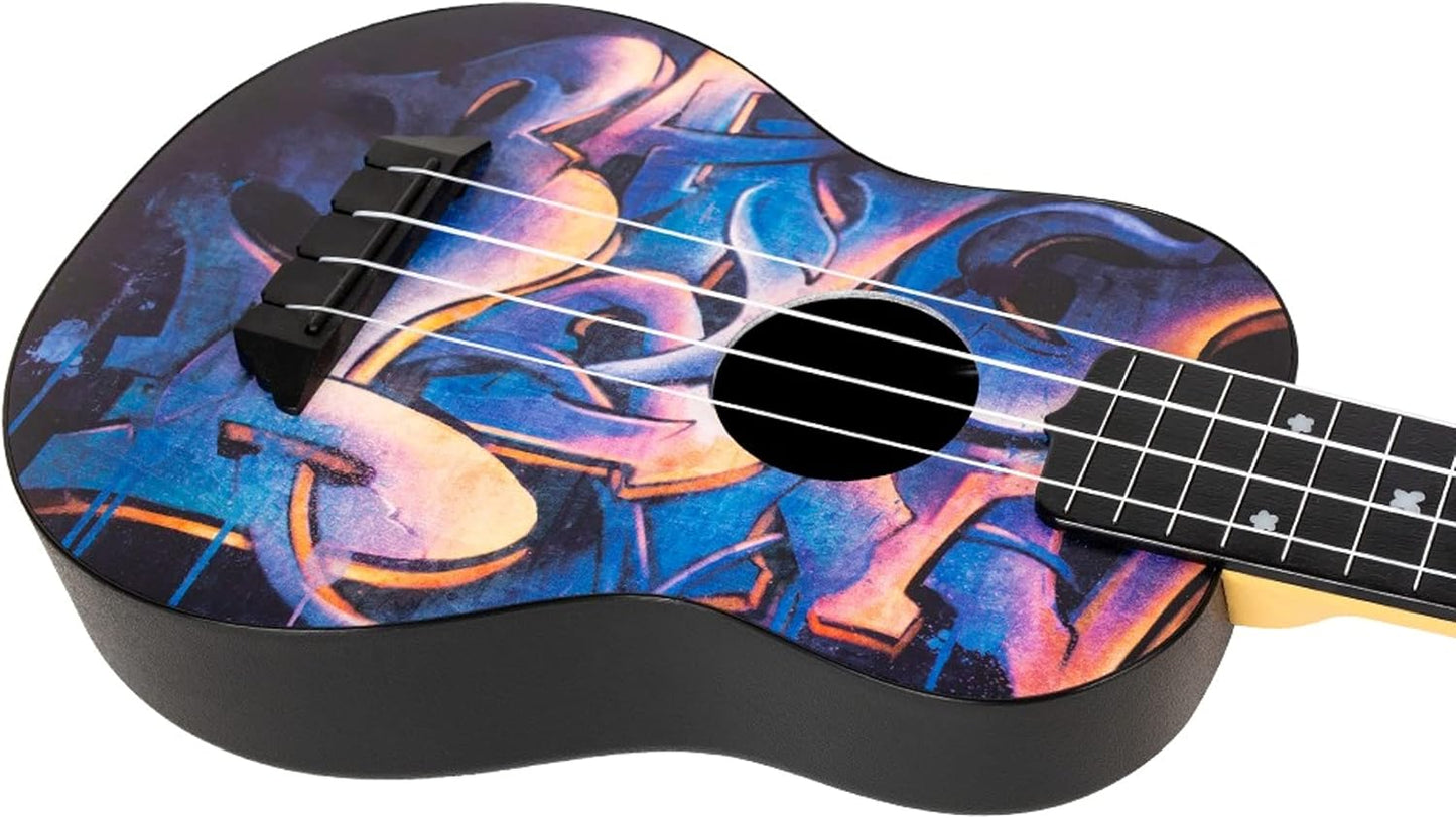 Flight Ukulele TUS40 Graffiti ABS Travel Soprano Ukulele with Bag