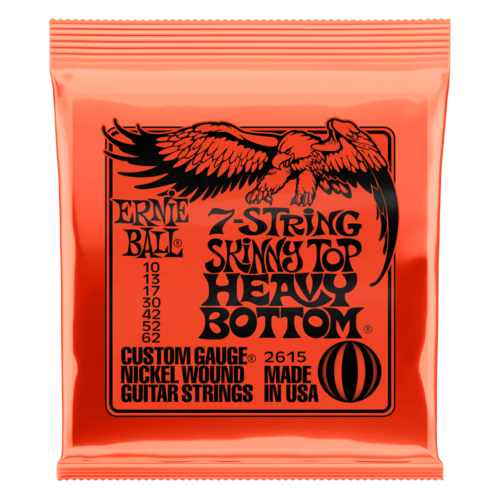 Ernie Ball 7-String Skinny Top Heavy Bottom Slinky Nickel Wound ELECTRIC Guitar Strings 10-62
