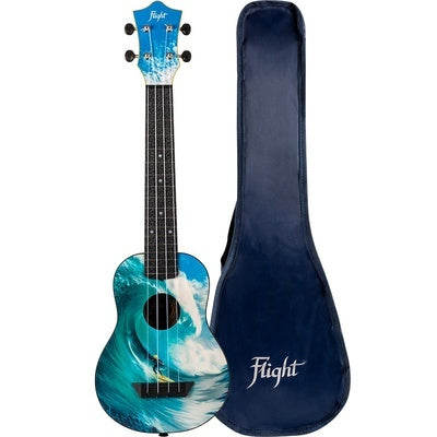 Flight TUSL25 Surf Travel Concert Scale Soprano Ukulele