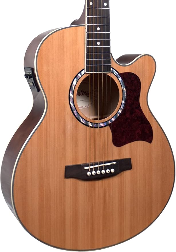 Monterey Dreadnought Acoustic Electric Guitar with Cutaway Natural MEA-17N