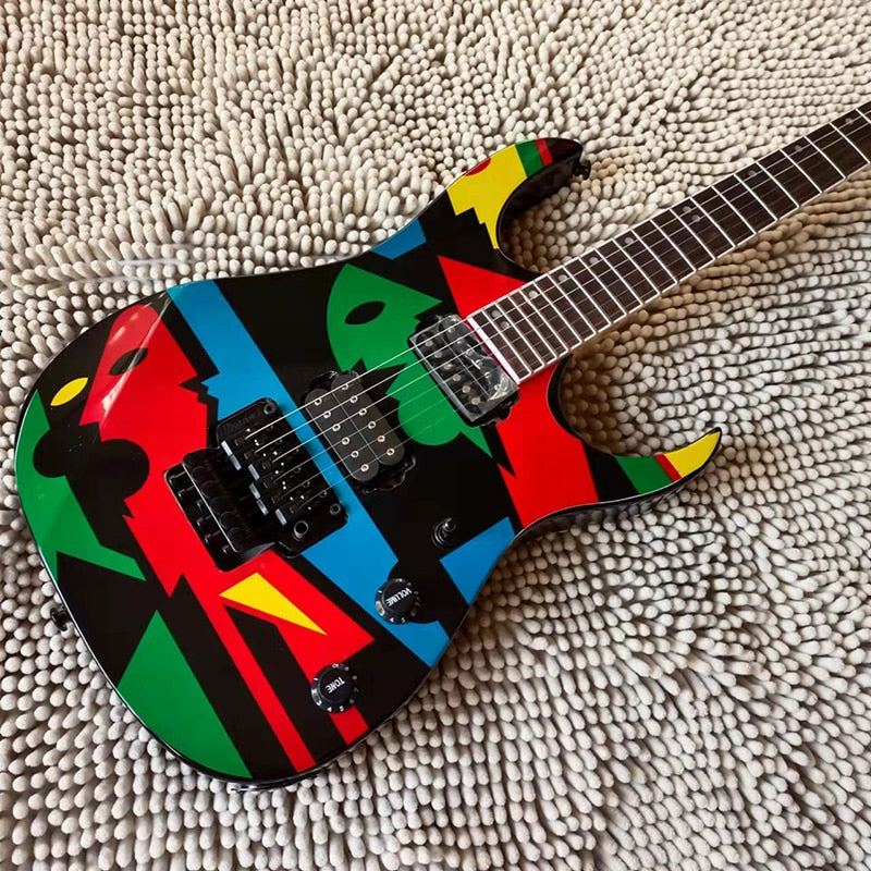 Electric Guitar- Geometric Patterned | Case as Add-On